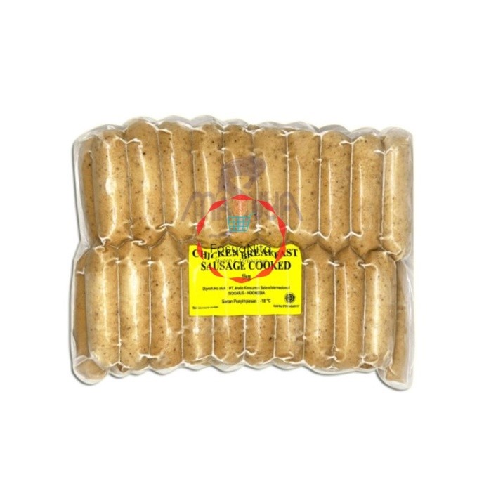 Kansas Chicken Breakfast Cooked Sausage / Sosis Ayam 1 Kg - F0255 - Fasyanita Online Fresh Mart Denp