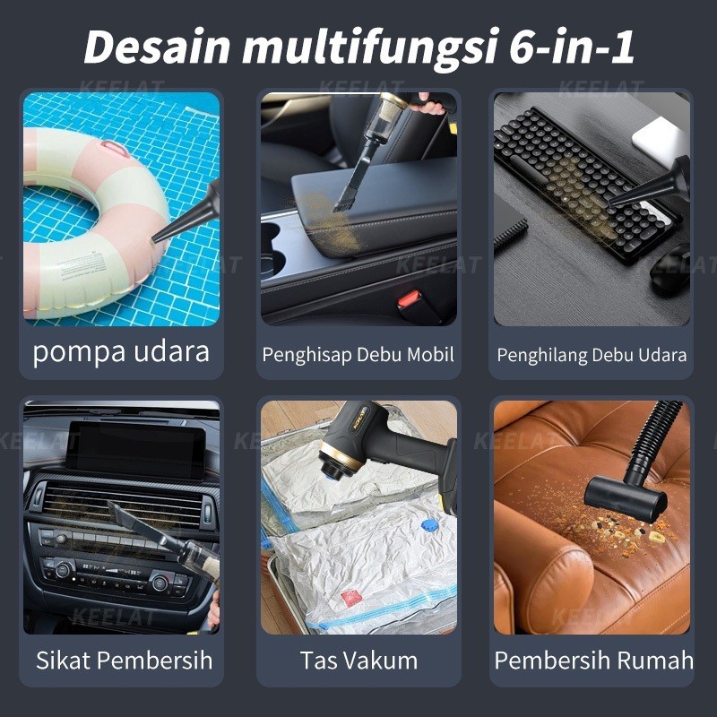 NEW KEELAT KCVC05 VACUUM CLEANER PORTABLE ALAT PENYEDOT DEBU SERBAGUNA MOBIL VAKUM PEMBERSIH