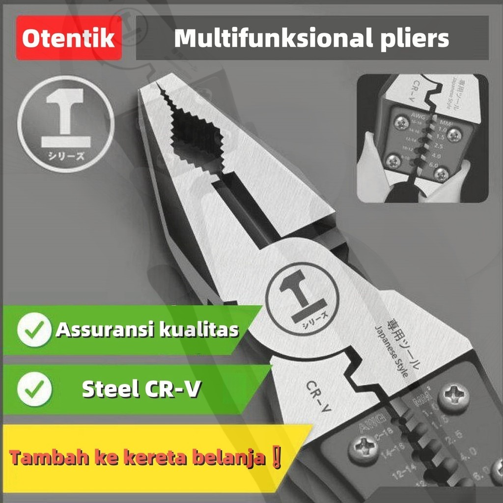 Kapusi Tang Kombinasi/Tang Lancip/Tang Potong/Tang Multifungsi/Heavy Duty/Tang Kabel Multifungsi