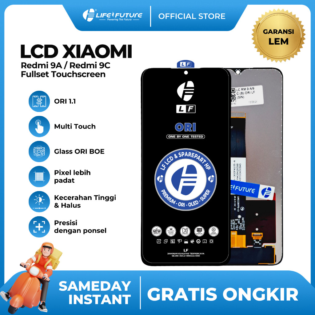 [LCD LIFE FUTURE] - LCD Xiaomi Redmi 9A / Redmi 9C / 10A/POCO C3/POCO C31 Fullset Touchscreen LCD LF