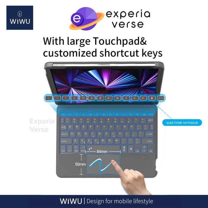 WiWU Combo Touch Detachable Keyboard Case with Trackpad untuk iPad 7th/8th/9th gen, iPad Air, iPad P