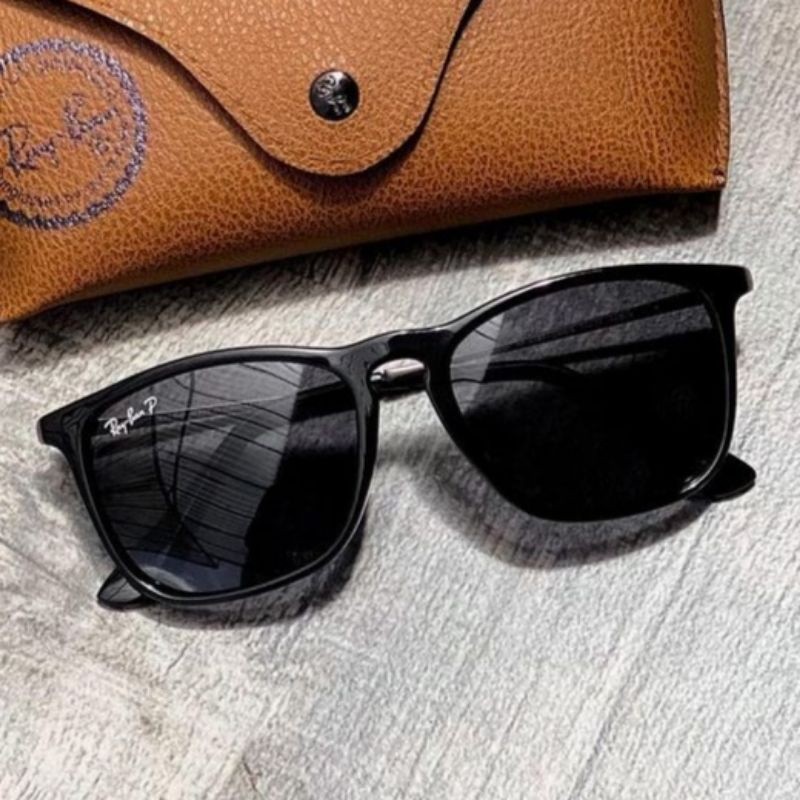 Kacamata RAY-BAN CHRIS RB4187 Lensa Polarized Black Glossy