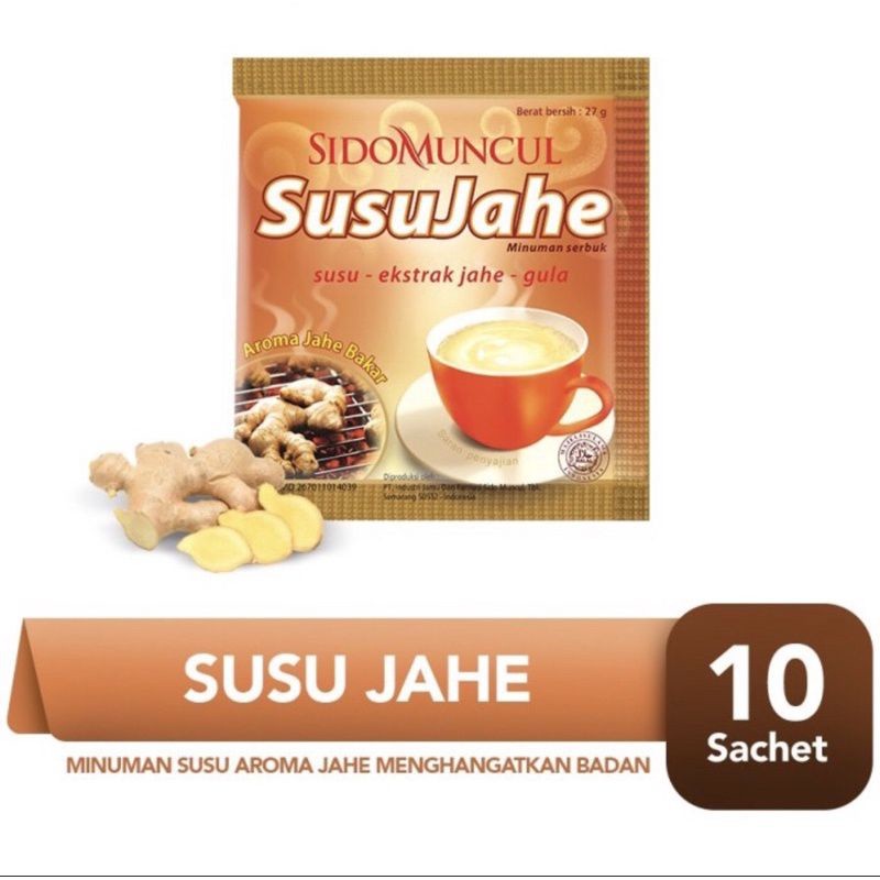 Susu Jahe  & Kopi Jahe Sidomuncul - Susu jahe & Kopi Jahe sidomuncul isi 10 sachet