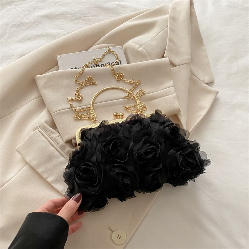 602224 Tas Pesta Kondangan Wanita Impor Premium Handbag Cewek Mewah Elegan Motif Bunga GALERI TAS IM