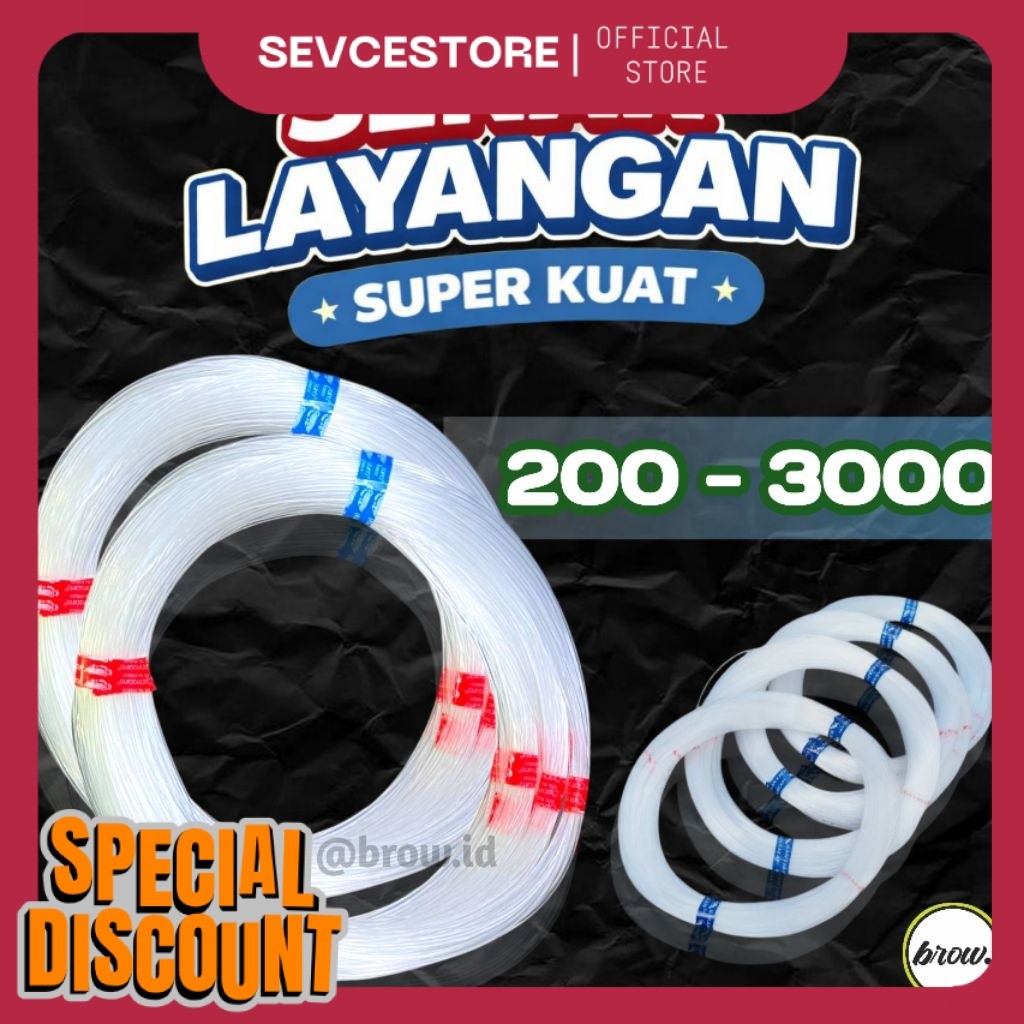Senar Layangan Gapangan 200 - 3000 Cap Ikan Arwana / Kakap SL