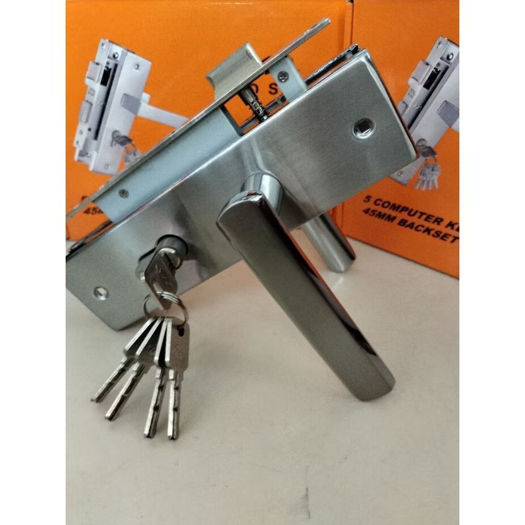 Slot Pintu Tanggung Muller Eco Stenlis / Kunci Pintu Tanggung Muller Handle Kamar Bagus
