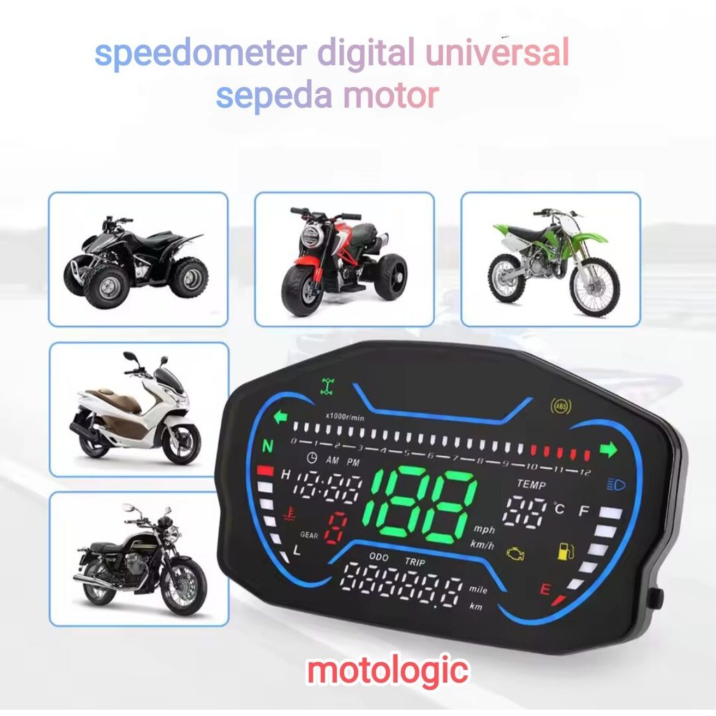 speedometer digital sepeda motor universal