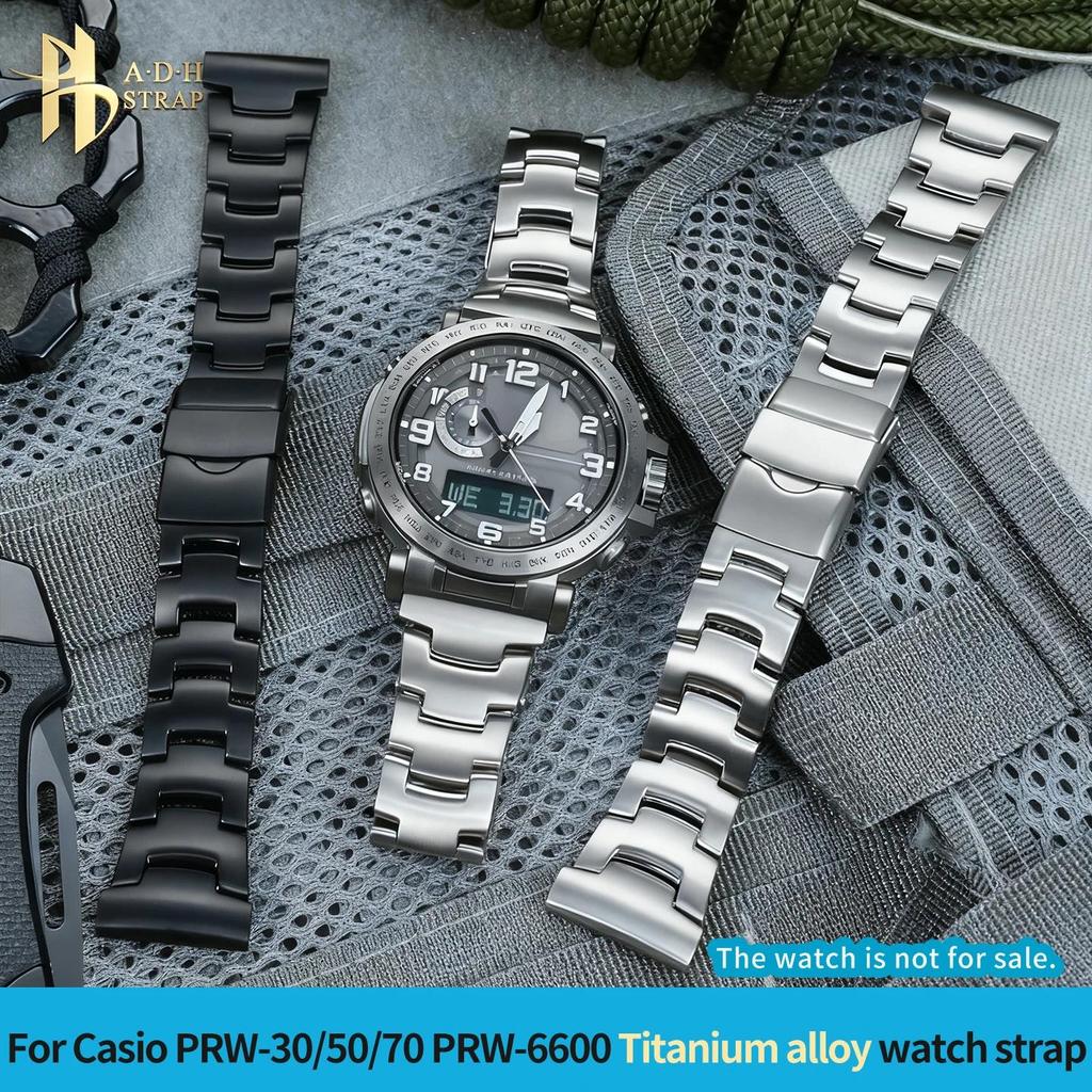 For Casio PRW-30/50/60/70YT PRW-6800/6900 Lightweight Titanium Alloy Watch Strap PRW-6600 PRG-650 Ti