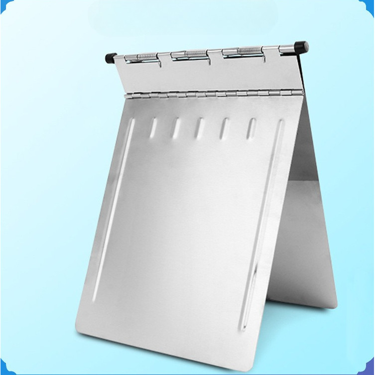 Folder Pasien Stainless Steel Clipboard A4 Papan Klip Dokumen Rekam Medis Rumah Sakit Klinik Sekolah