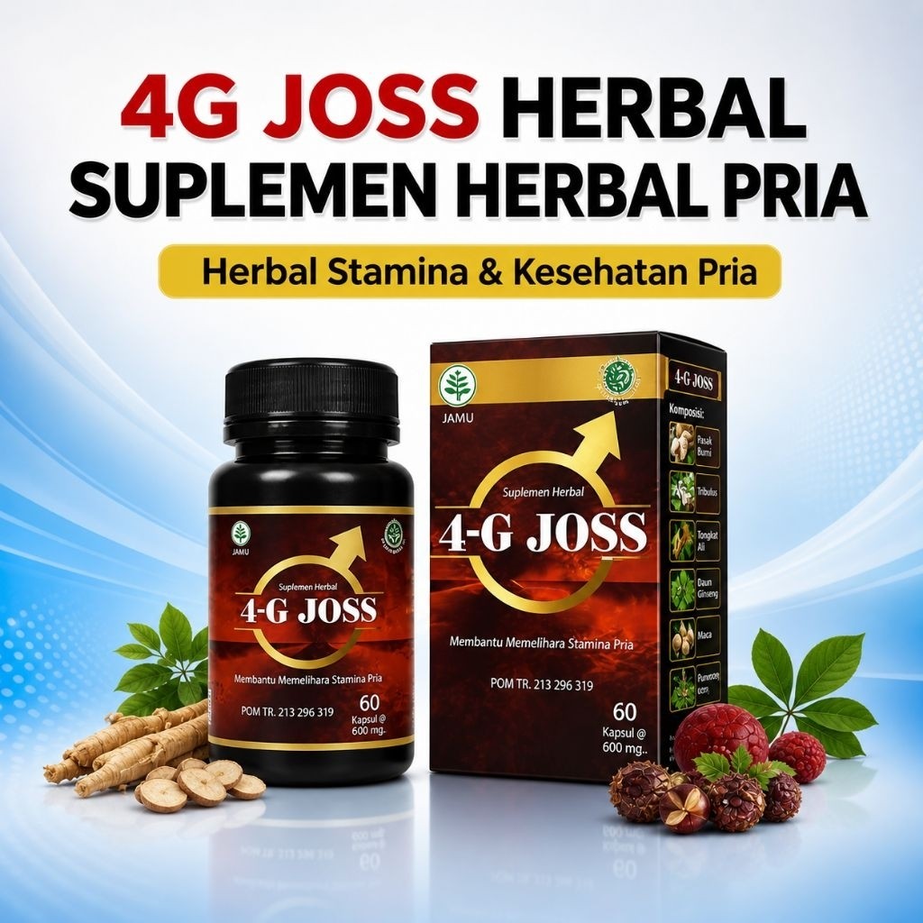 HERBAL 4G-JOSS Suplemen Herbal Tradisional Alami Pria Meningkatkan Kesehatan & Stamina 100% Original