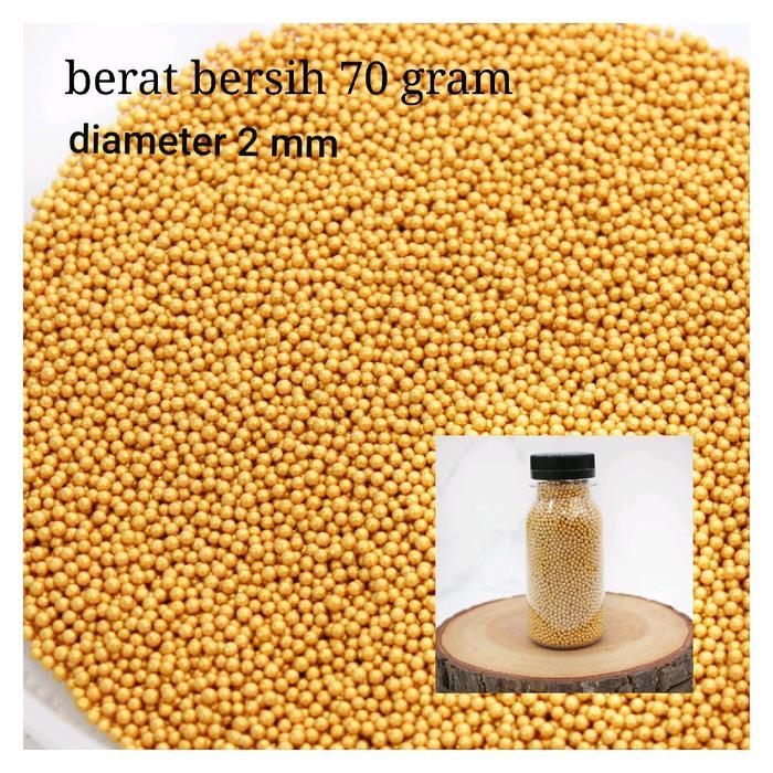 sugar sprinkle hiasan kue gold 2 mm, baking decoration - -, -