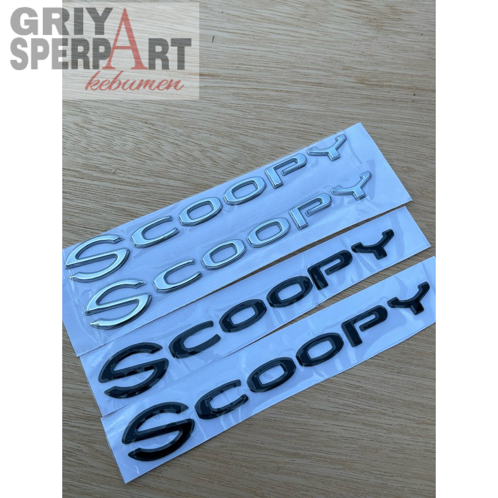 SEPASANG EMBLEM LOGO HONDA SCOOPY DONAT 2018-2020 3D TIMBUL SCOOPY FI