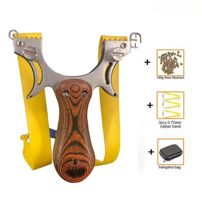 Ketapel Metal Slingshot Catapult Alat Berburu Hunting Ikan Bahan Logam Pegangan Ergonomis