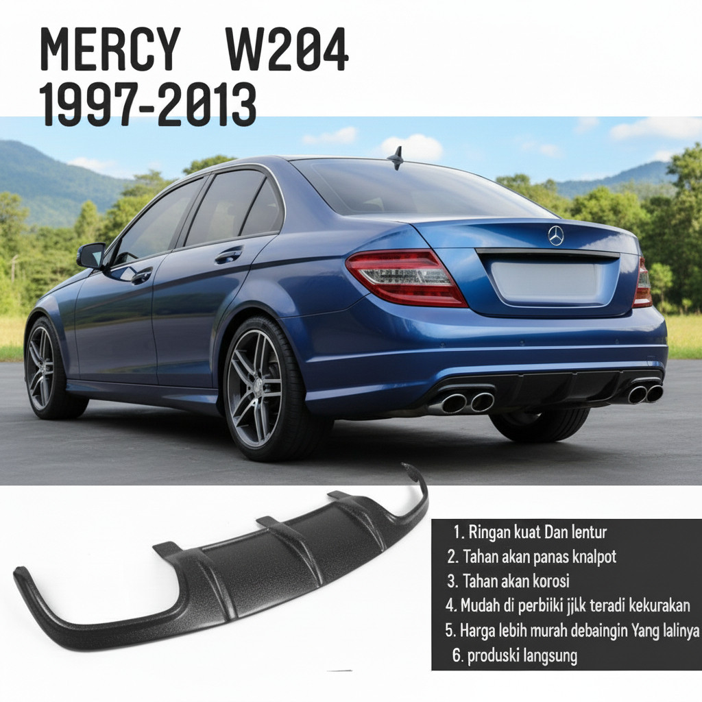 bodikit DIFFUSER MERCEDES-BENZ W204 2007-2013 LOOK AMG MERCY MERCI