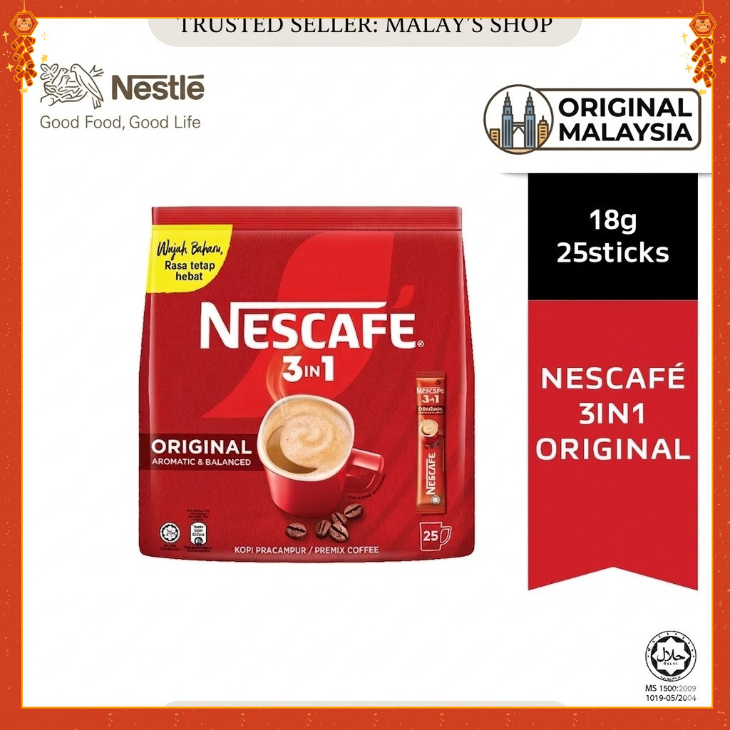 NESCAFE 3in1 Original Malaysia  - Kopi Premix Import Original