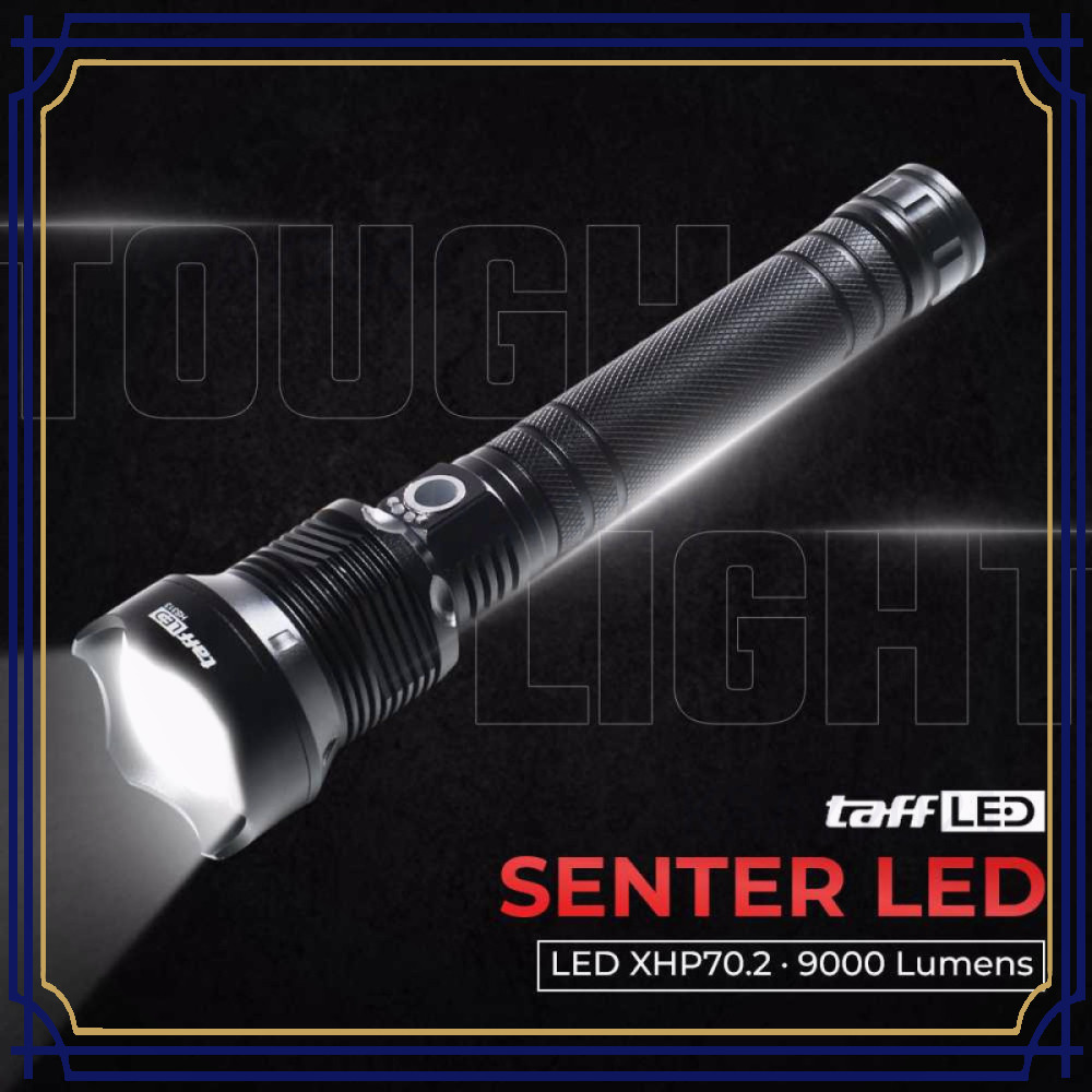 TaffLED Senter LED Long Range Zoom XHP70.2 90000 Lumens - HS313
