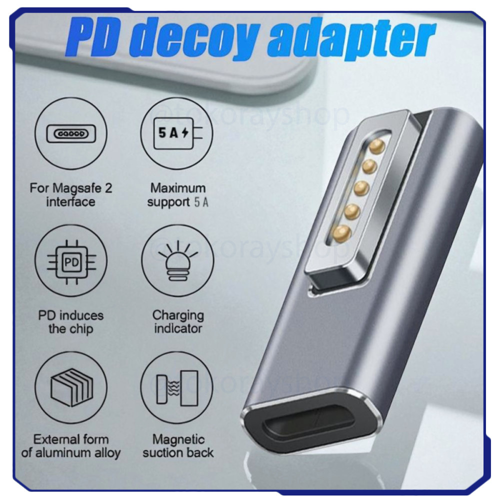 Adapter Type C to MagSafe 2 PD Fast Charger 60W 5A - BL-91003