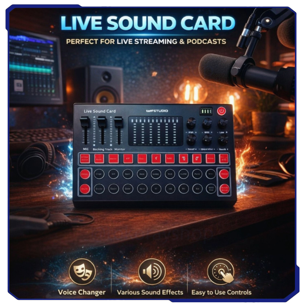 Mixer USB Sound Card Live Broadcast Bluetooth Special Effect - M9
