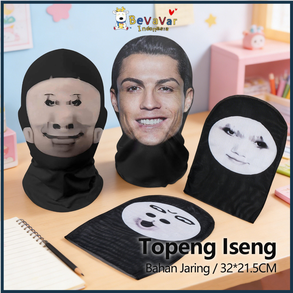 BEVAVAR Topeng Lucu Topeng Ugly Face Lucu 3D Topeng Aktivitas Outdoor Abstrak