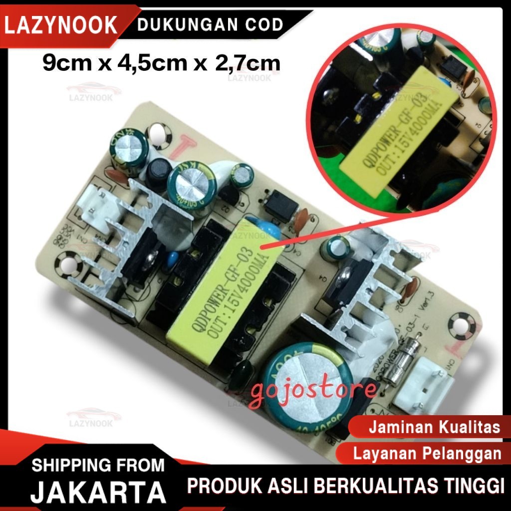 Power Suplai Supply Speaker Aktif Portable 15v 4000mA Tanaka DAT Advance NOISE GMC ASATRON HT- 8890 