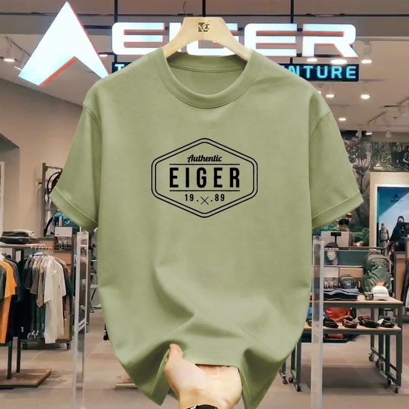 kaos boxy Kaos Pria kaos polos kaos kerah pria lengan pendek T Shirt Kaos EIGER Official T-shirt Out