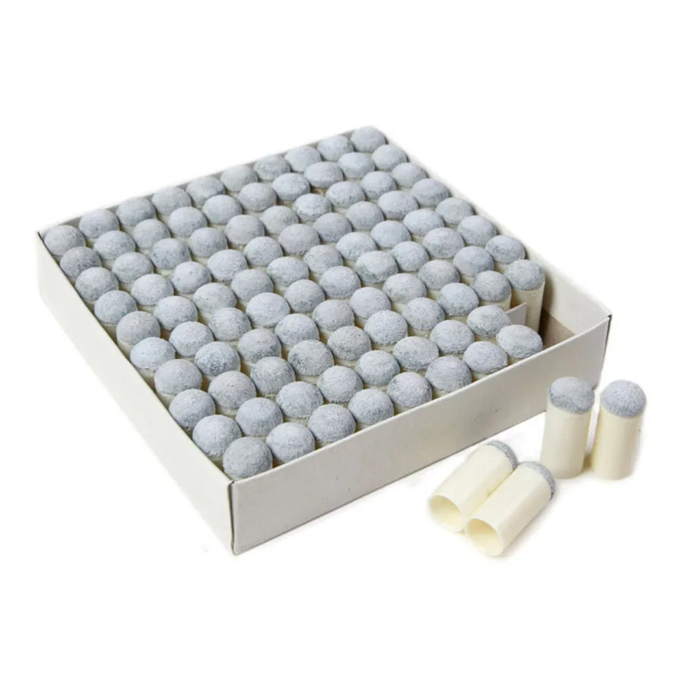 100Pcs Tip Stik Billiard 10MM Cue Tip Billiard Slip On Cue Tip Ferrule Billiard