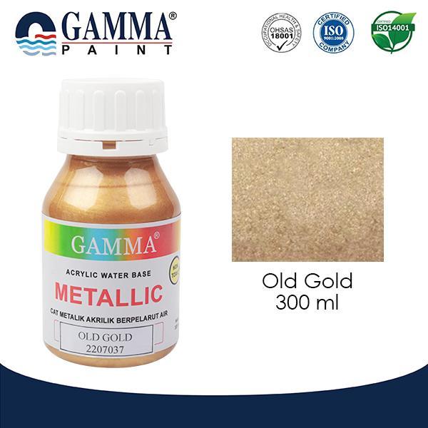 gamma Metallic Artistic Finish Acrylic Paint - Old Gold 300gr