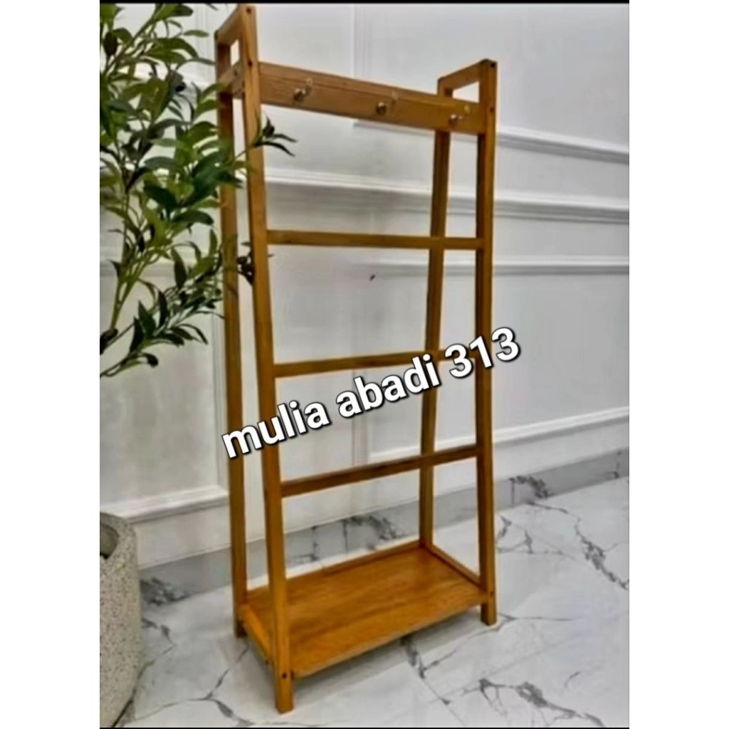 RAK MUKENA RAK SAJADAH RAK SARUNG MUSHOLA RAK SAJADAH RAK SERBAGUNA KAYU JATI RAK MUKENA
