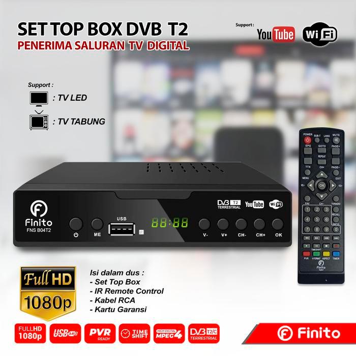 Finito Set Top Box Digital Finito Plat Besi Anti Panas / STB FINITO Sudah SNI, FULL HD, Bisa youtube