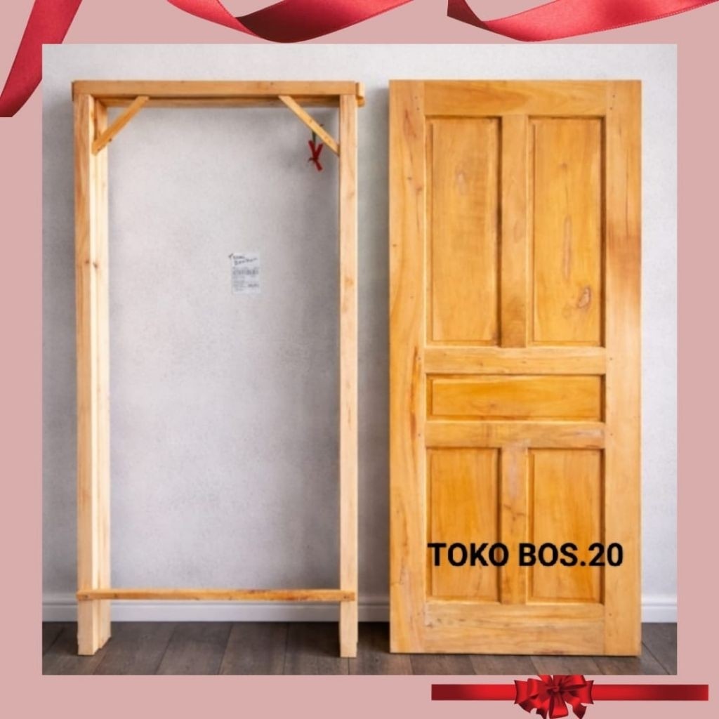 Daun Pintu Dan Kusen Rumah Kayu Mahoni Pintu Depan Dan Pintu Kamar