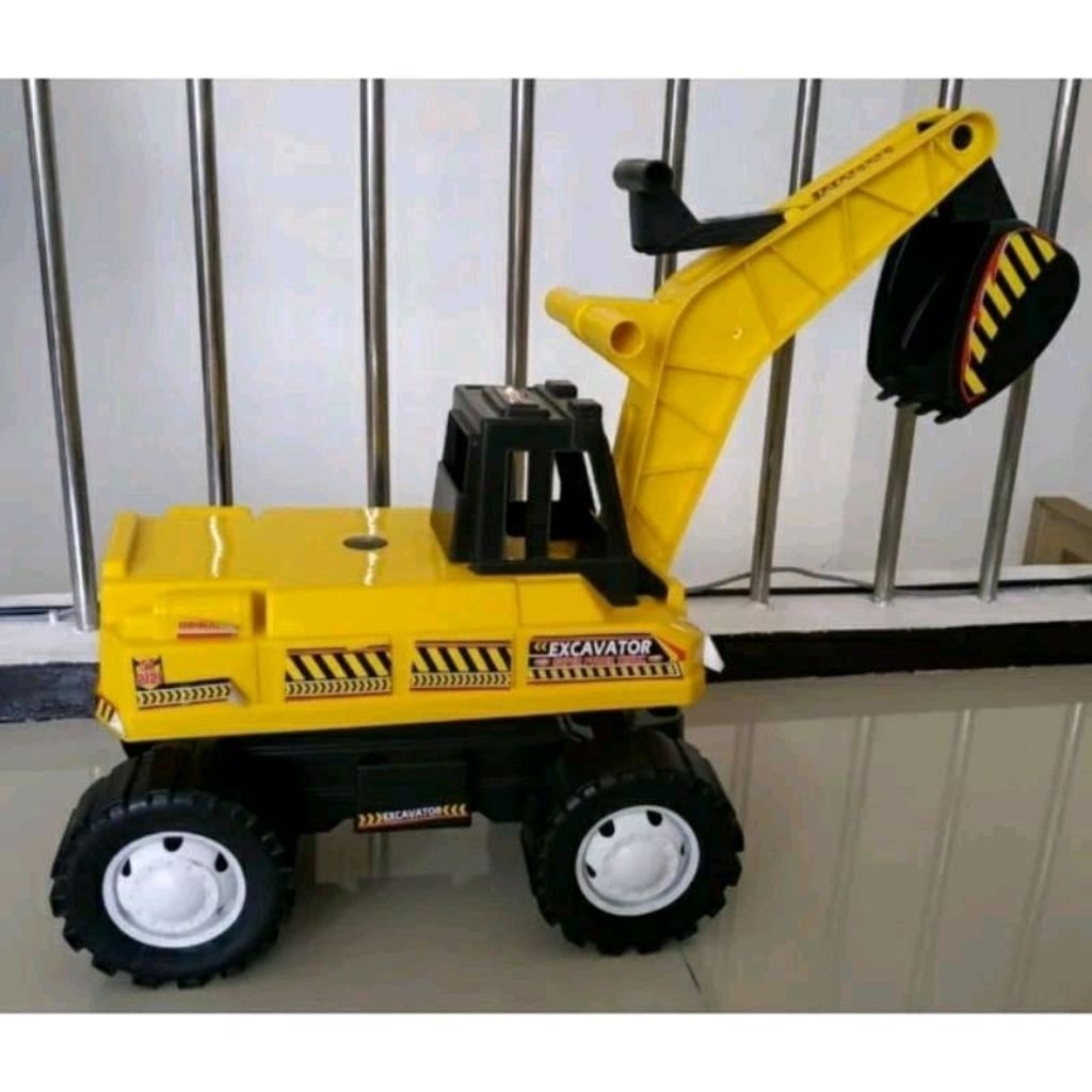 Baru Mainan truk excavator bisa dinaiki mainan mobil dorong ST2121 Anak Truck