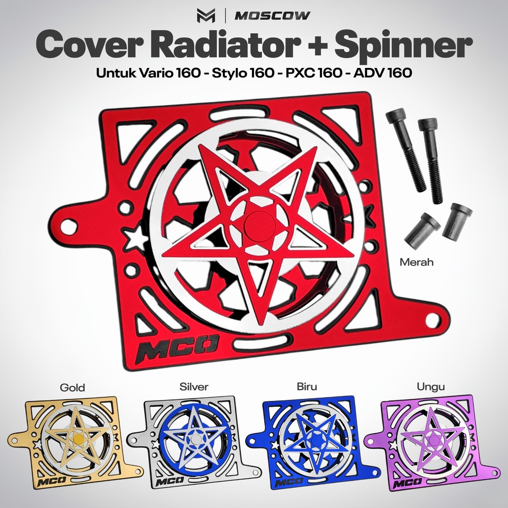 COVER RADIATOR SPINER AKRILIK BINTANG TUTUP RADIATOR KIPAS SPINNER COVER PELINDUNG KIPAS RADIATOR Co