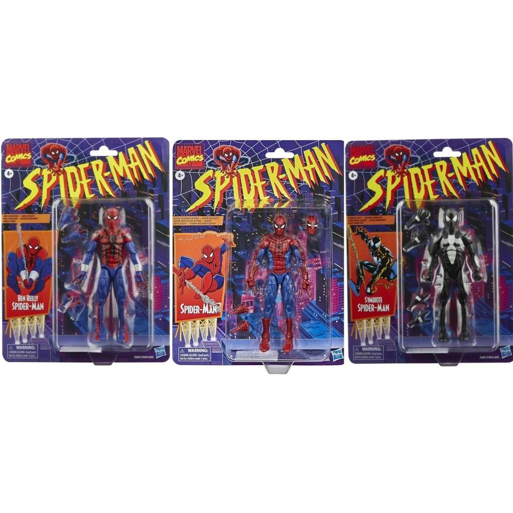 Spider-Man Series Marvel Legends Symbiote Spider-Man Retro Collection Spider-Man Ben Reilly Spider-M