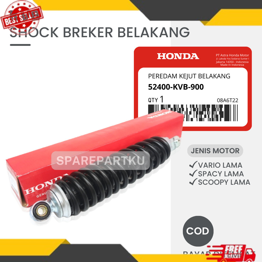 KVB SOKBREKER BELAKANG HONDA BEAT KARBU SCOOPY KARBU SPACY KARBU VARIO LAMA / PEREDAM KEJUT SHOCKBRE