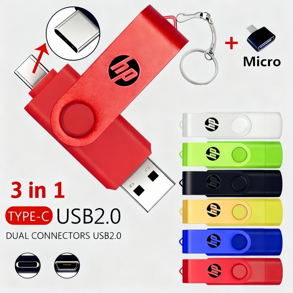 HP FLASHDISK OTG TYPE C USB 1TB/2TB FLASH DRIVE ULTRA DUAL USB 3.1 Flashdisk hp dan laptop