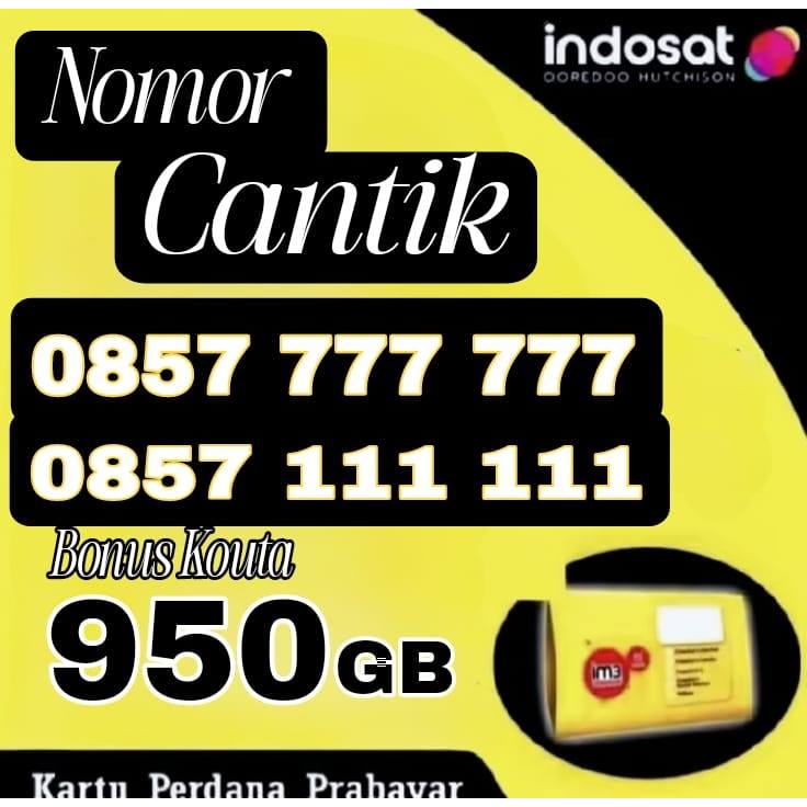 Terlaris Kartu Perdana Nomor Cantik Im3 Indosat 10 Digit Bonus Kouta 950GB Dapat digunakan Di Seluru