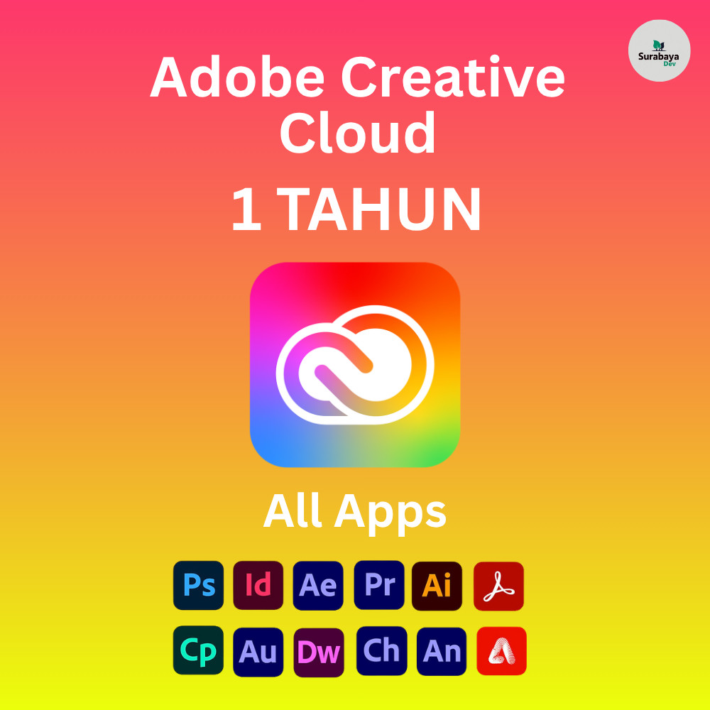 Adobe Creative Cloud Pro 1 Tahun - Private Account - Apps Original