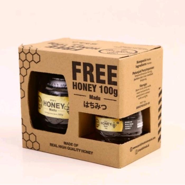 Quick Fresh Honey Bundling 500gr+100gr raw Terlaris