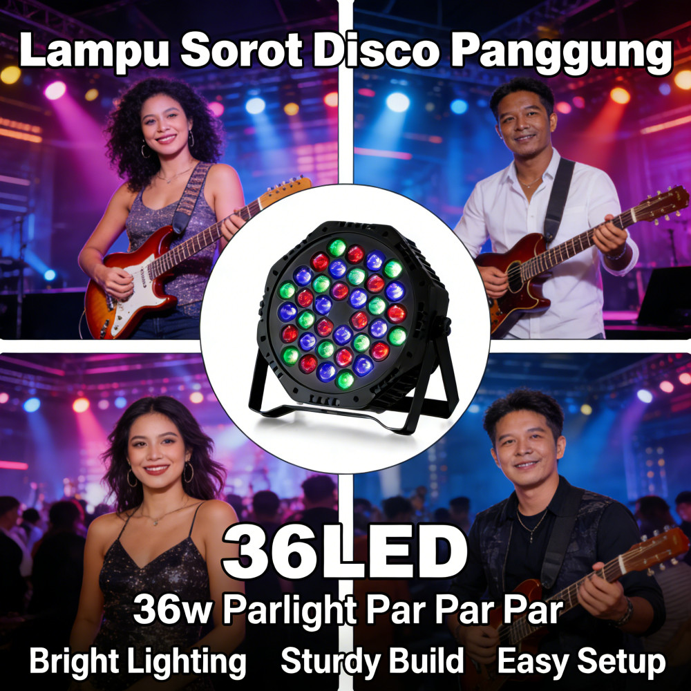 Parlight 36LED 36w Disco Panggung Sorot Lampu Par Par Par