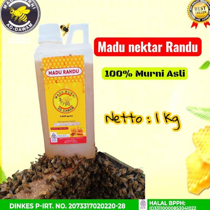 PROMO  Madu Randu 1 kg-Madu Murni Addawam Raw Honey-Madu Asli-NIB-BPOM P-IRT&HALAL BPJH-kualitas mad
