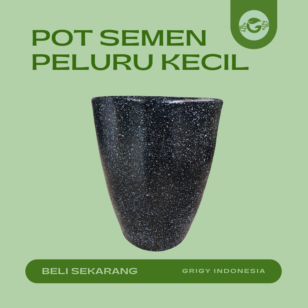POT SEMEN PELURU KECIL – POT TANAMAN BETON MOTIF GRANIT