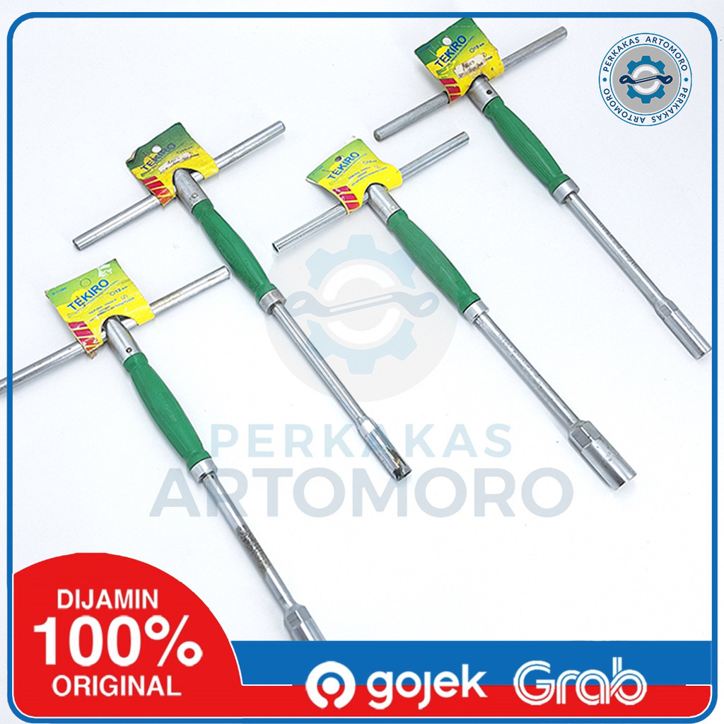 WOKER.ID Kunci Sock T Putar Wrench Rotary Tekiro ukuran 8,10,12,14mm