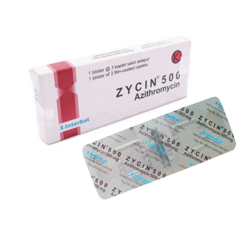 ZYCIN 500 500 MG 1 BLISTER @ 3 KAPLET SALUT SELAPUT