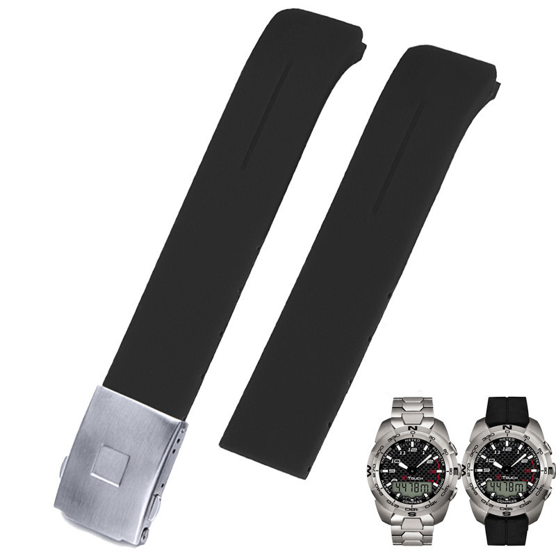 20mm 21mm watch strap For Tissot 1853 Tengzhi T-Touch original T013 Rubber watch band T047T081T33 Wa