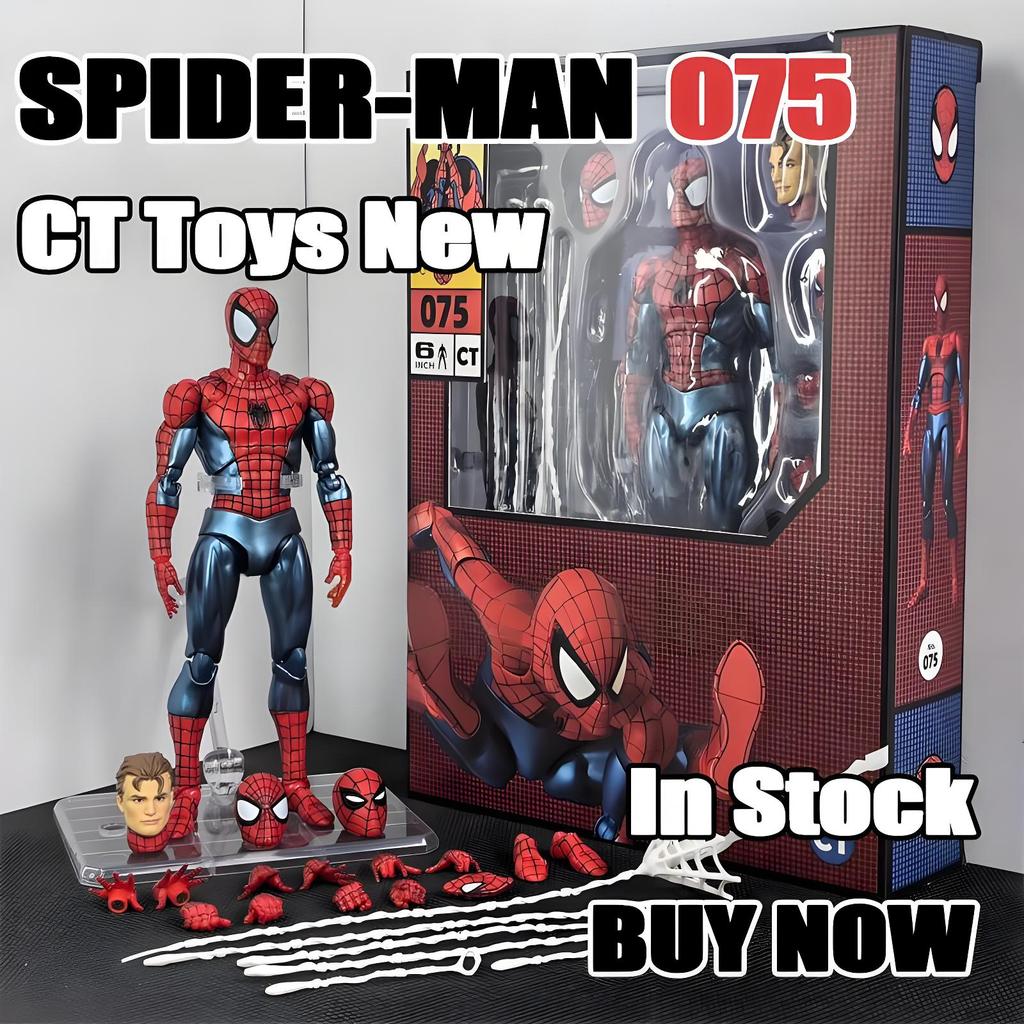 100% Original Ct Toys Spiderman Mafex 075 Figure The Anazing Spider-Man Comic Ver Mafex 185 Anime Ac
