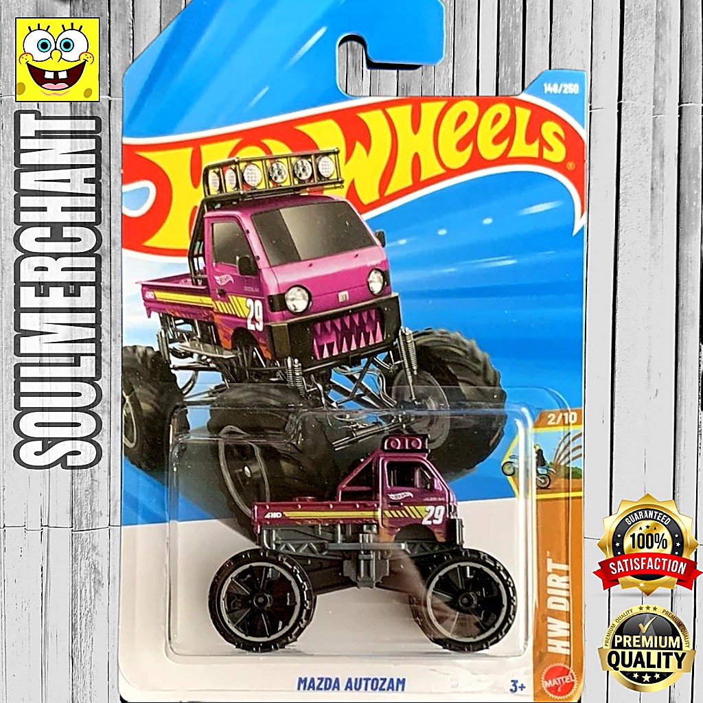 Hot Wheels Mazda Autozam Ungu Diecast Mobil Pickup Monster Truck