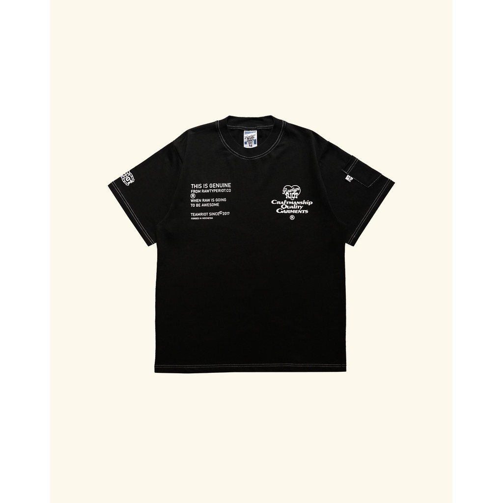 RAWTYPE RIOT Team Riot Tees - Black