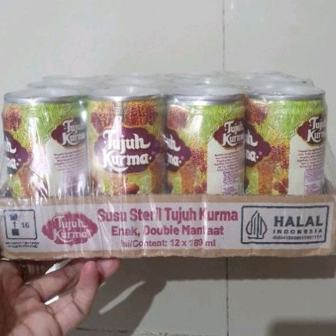 Tujuh Kurma Susu Steril Dengan Kurma Per Dus 189ml Isi 12