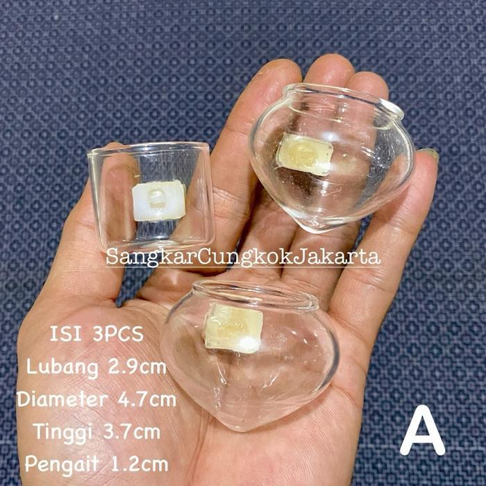 Cepuk Cungkok Kaca Sedang Tieumi Sanger Blackthroat Finch Srdc set3pcs - A