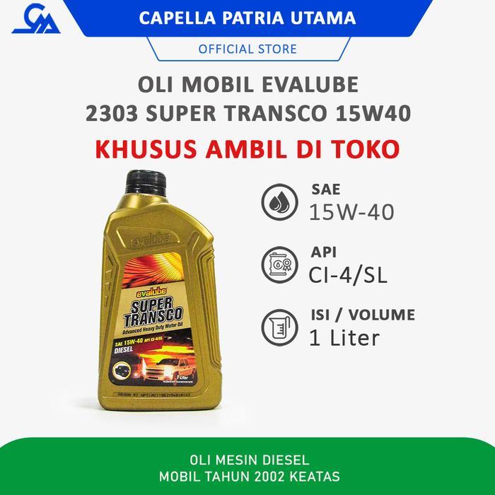 OLI MOBIL MESIN DIESEL & BENSIN | EVALUBE SUPER TRANSCO 15W-40 1L (SELF PICKUP)